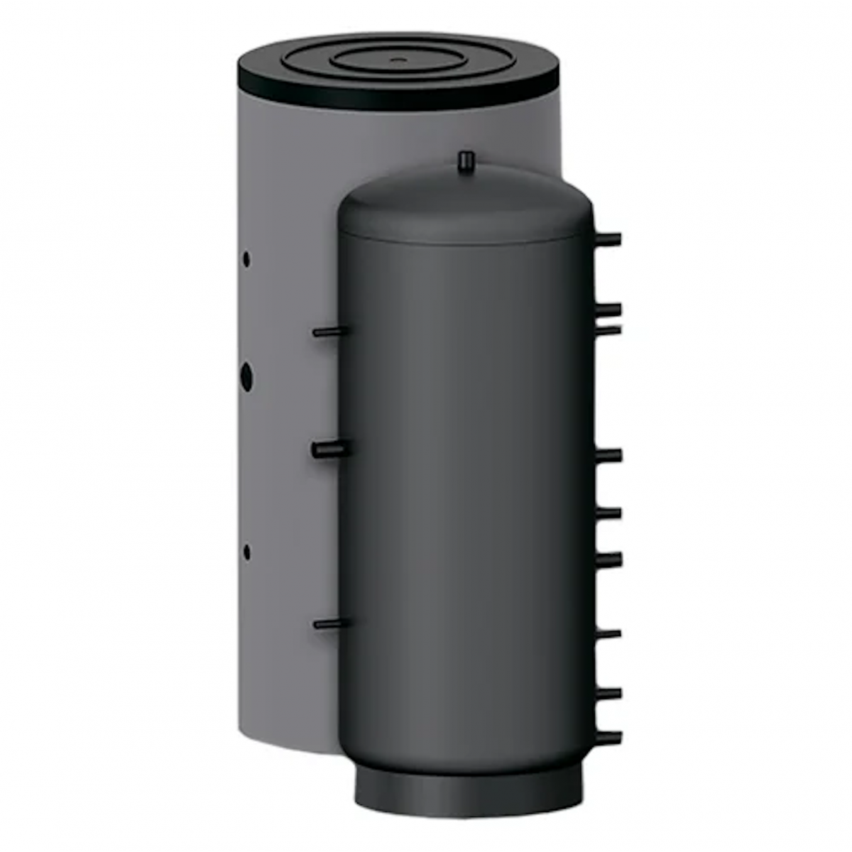 Juodo plieno akumuliacinė 500L talpa Sunsystem su 2 šilumokaičiais PR2 500